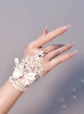 新娘配饰礼服超仙红色手链戒指