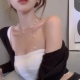 珍珠吊坠流苏项链脖子饰品简约气质锁骨链配饰颈链小众颈饰女时尚