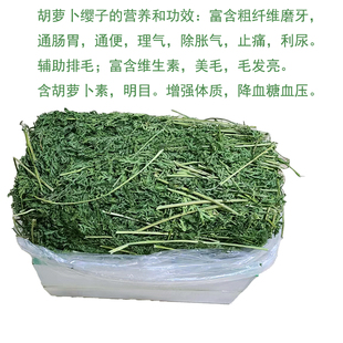 新烘干胡萝卜缨子兔子龙猫磨牙干草豚鼠饲料草料美毛净重500克
