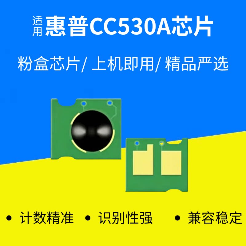 适用于惠普打印机CC530A HP531/532/533/2024dn 2025n硒鼓芯片