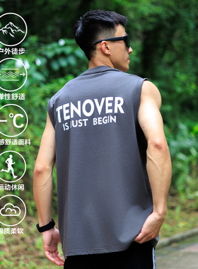 TENOVER美式坎肩背心休闲索罗娜凉感运动速干抗菌速干小领口T恤