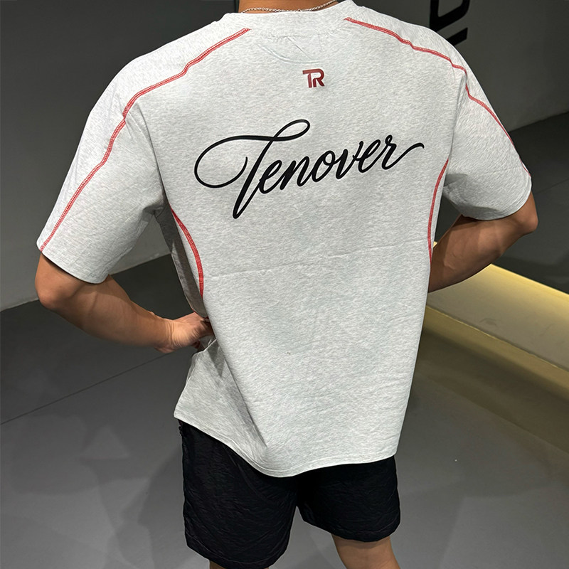 TENOVER夏季短袖哈苏线索罗娜棉凉感T恤休闲健身户外跑步训练运动