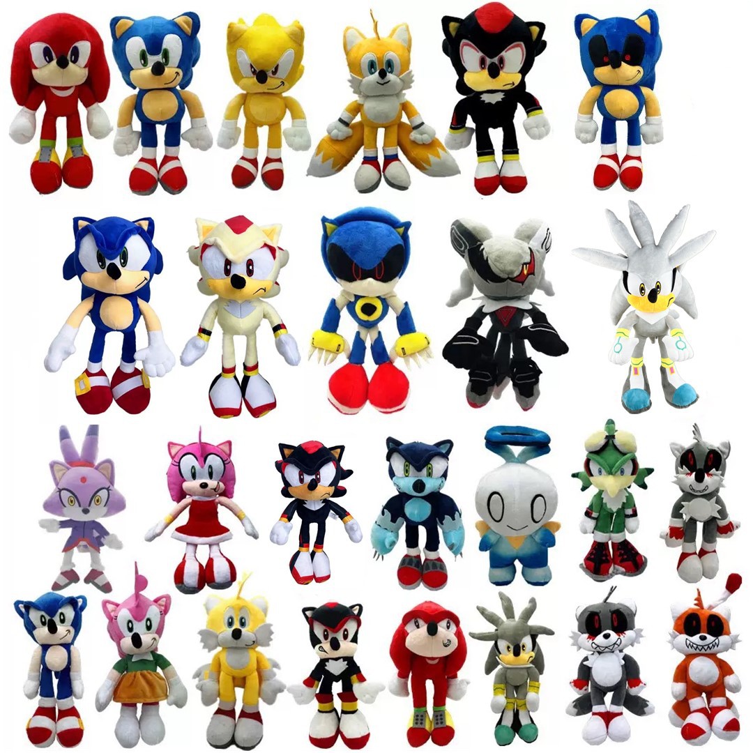 跨境热销索尼克毛绒玩具跨境热销Q版索尼克背包sonic 夏特 塔