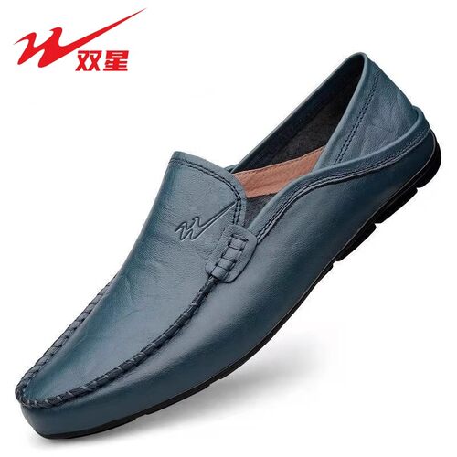 双星特价清仓真皮男士休闲皮鞋子