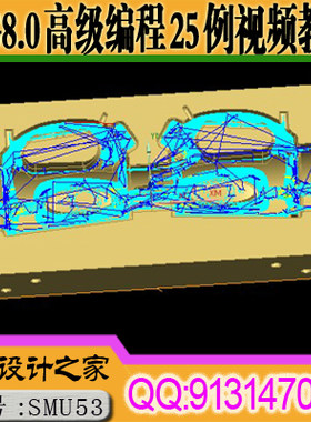 UG8.0高级数控编程钢料电极CNC加工25例视频教程