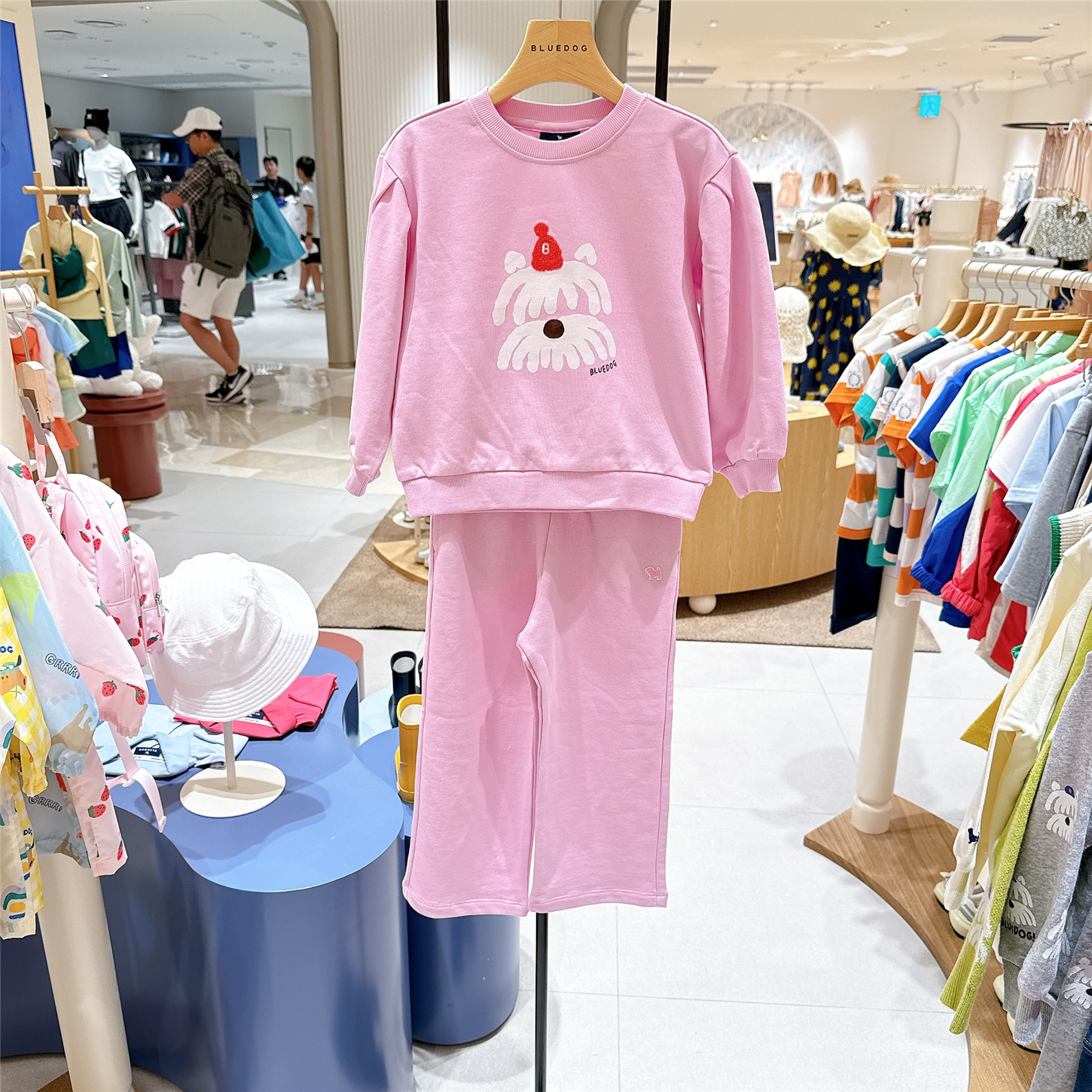 BLUEDOG kids大蓝狗女童纯棉休闲套装韩国代购25秋季卫衣+休闲裤