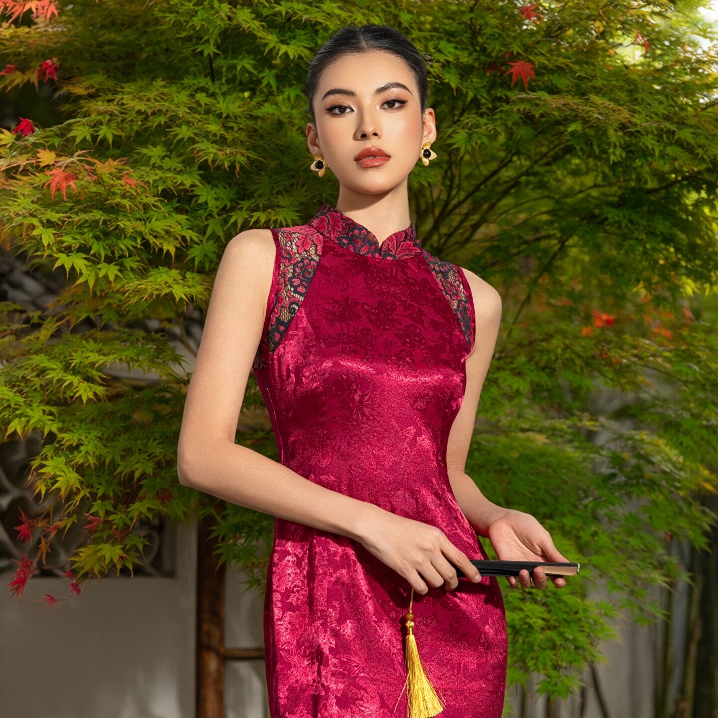 新中式改良旗袍敬酒服新娘红色结婚订婚礼服无袖提花国风2026新款