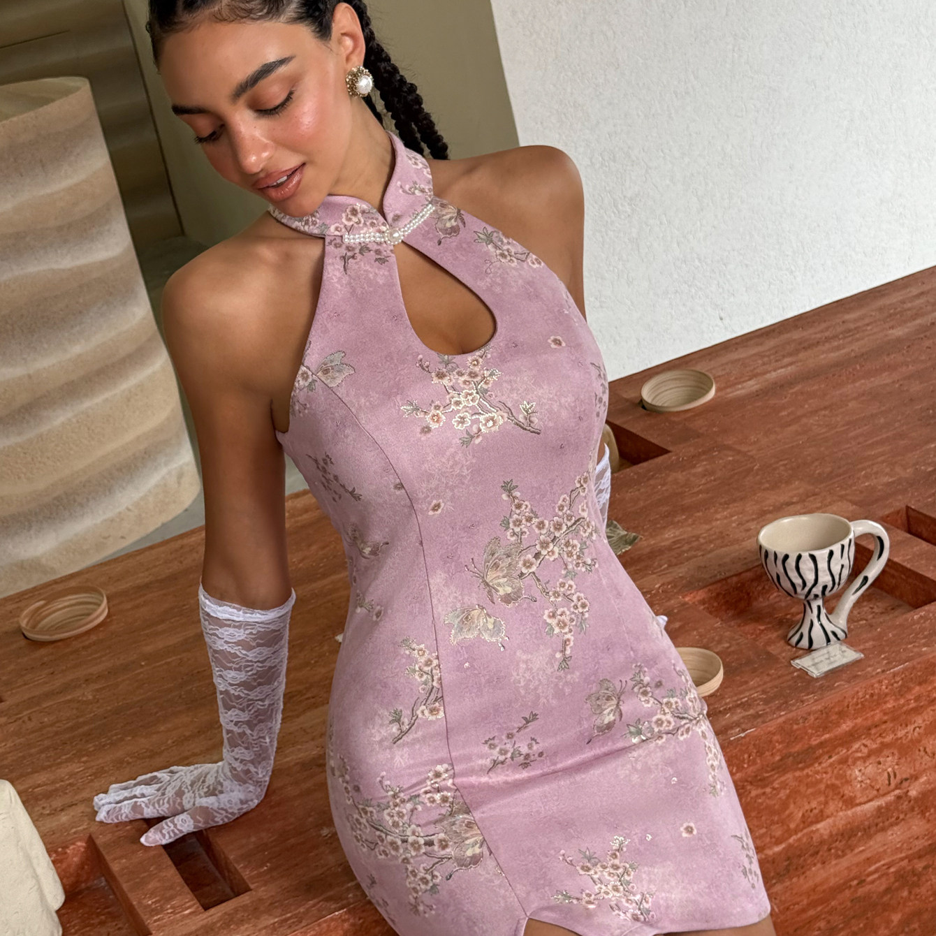 复古新中式辣妹改良旗袍