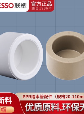 广东联塑PPR管帽堵头20 25 32 40 50 63 4分6分1寸热熔水管配件