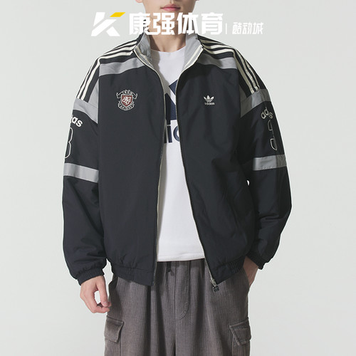 阿迪达斯三叶草男装2025新款双面穿时尚保暖运动休闲棉服KC0093