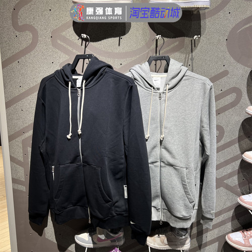 宽松休闲连帽运动夹克外套