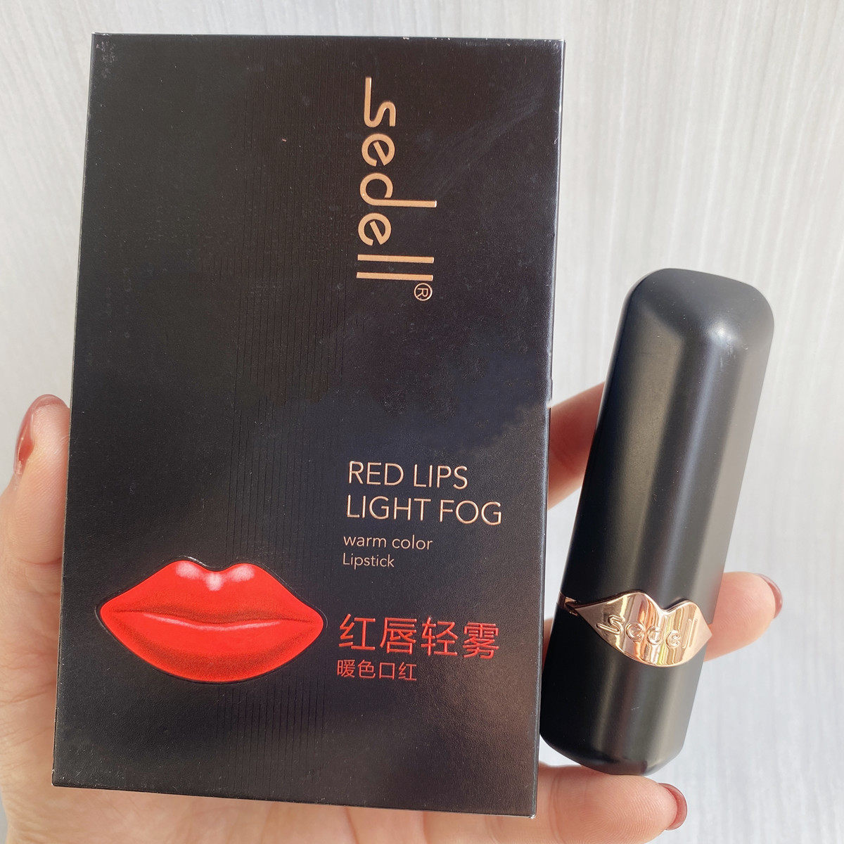 sedell诗黛尔口红显白唇膏红唇轻雾暖色口红小黑管防水不沾杯唇釉