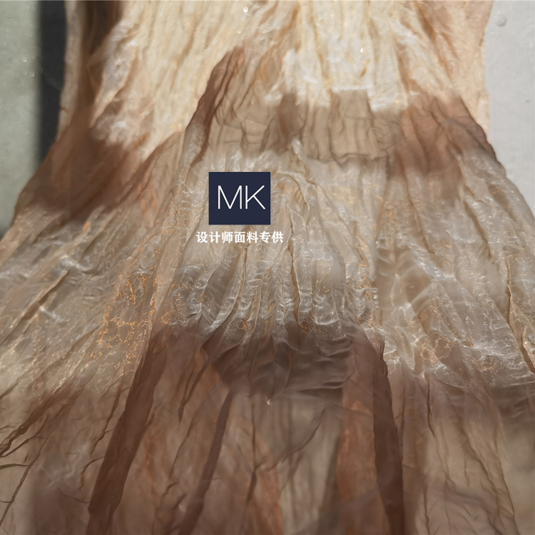 秋风败黄枯萎纱中国风网纱布料