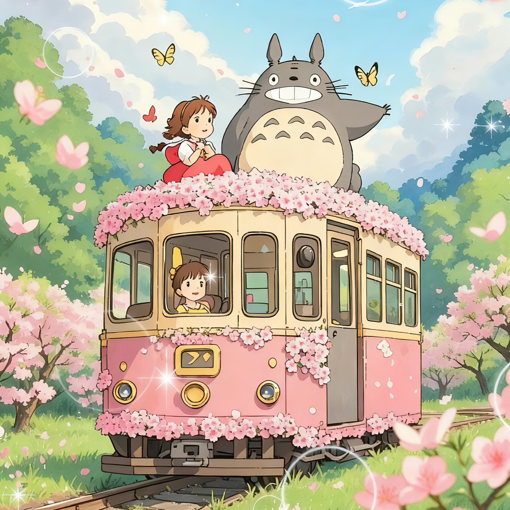 带框钻石画满钻魔方钻儿童手工贴钻绣新款卧室卡通动漫宫崎骏龙猫