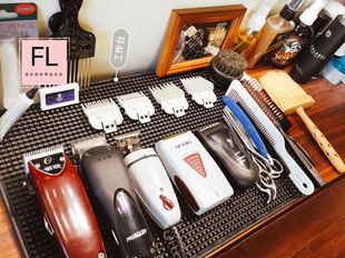 肯葳智造发廊巴伯工具垫桌面纳米防滑防水专放电推剪电剪垫子