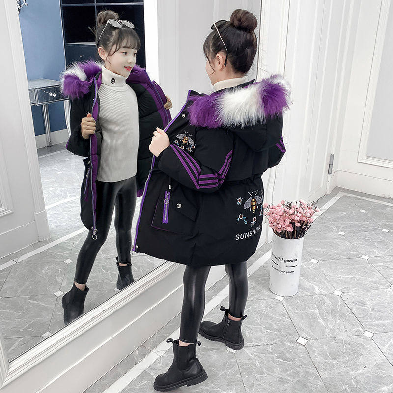 加厚女童冬季中长款中大童