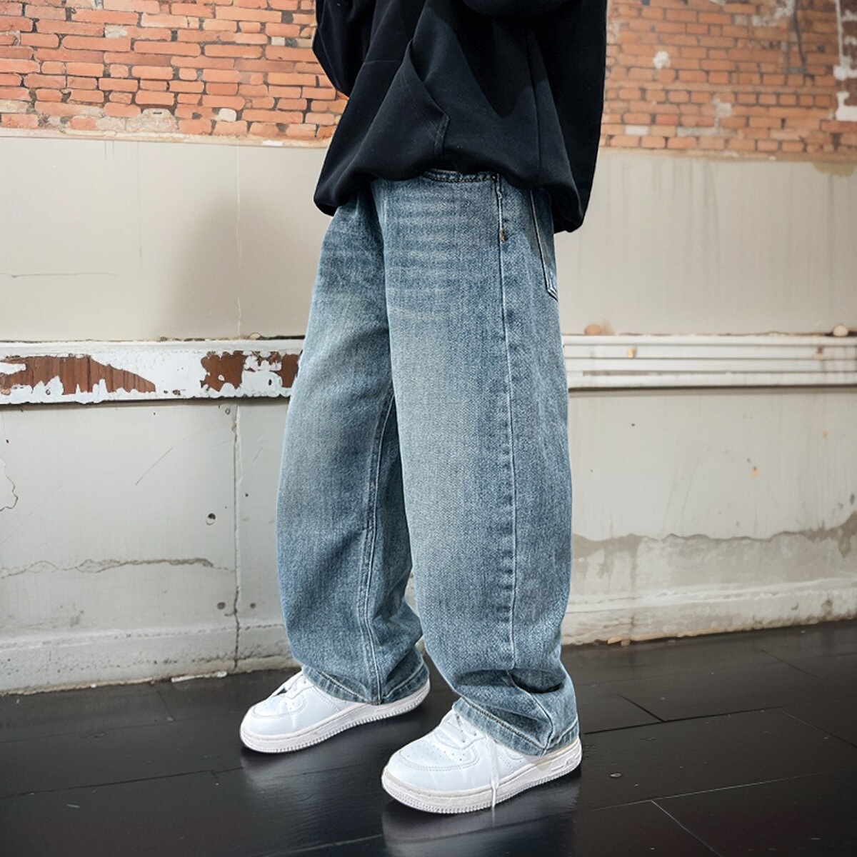 垂顺天丝男童薄款阔腿牛仔裤2025年新款中大童长裤儿童春秋休闲裤