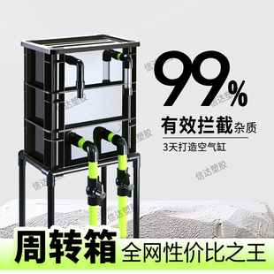 工业风绿色管周转箱过滤箱鱼缸鱼池过滤器水循环系统滴流盒滴滤盒