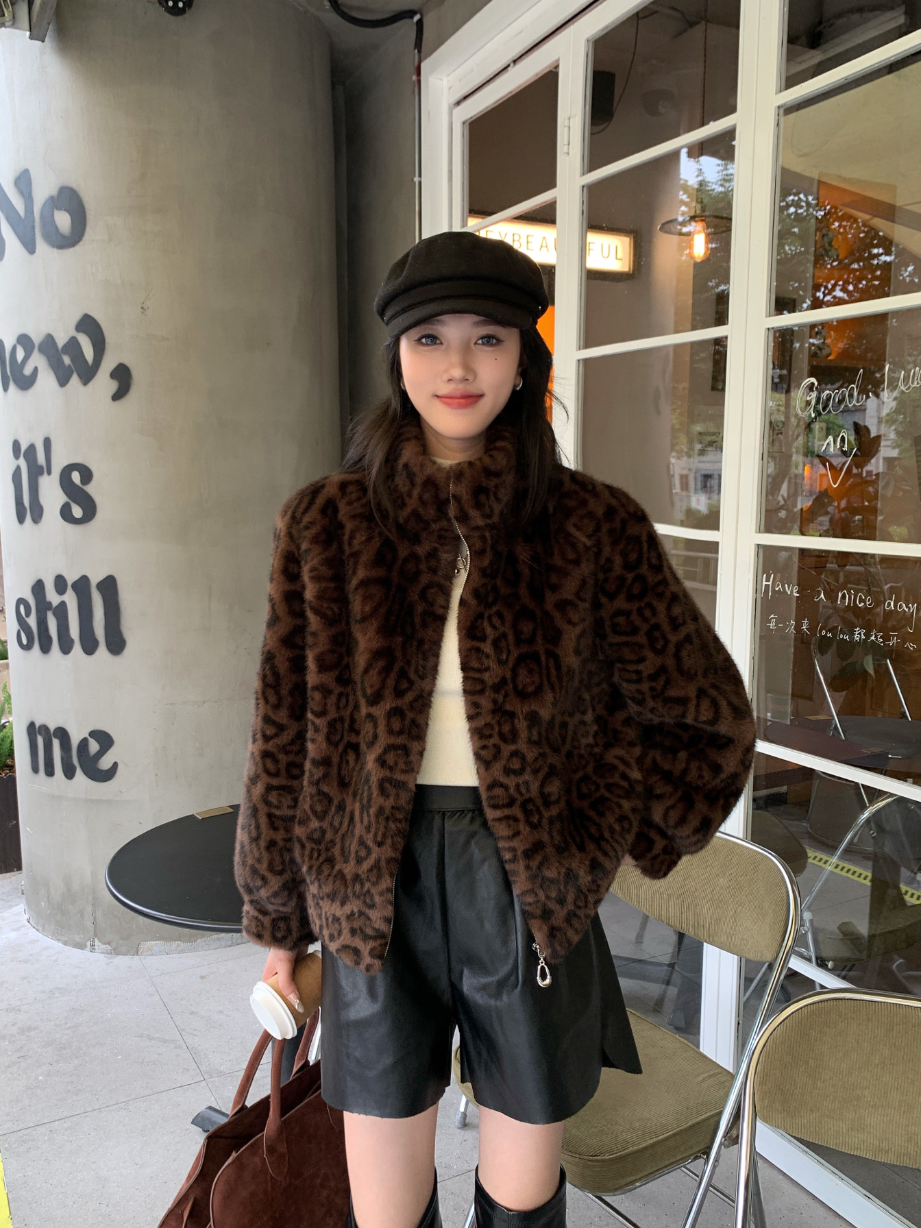 2024冬季新款减龄欧貂绒皮毛一体外套女短款仿真水貂毛皮草夹克潮