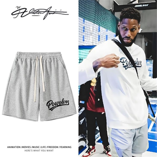 中国篮球联赛宏远威姆斯同款印花粉丝应援短裤夏季宽松休闲