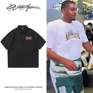 凯尔登约翰中国行同款POLO衫商务T恤夏季印花短袖时尚运动百搭