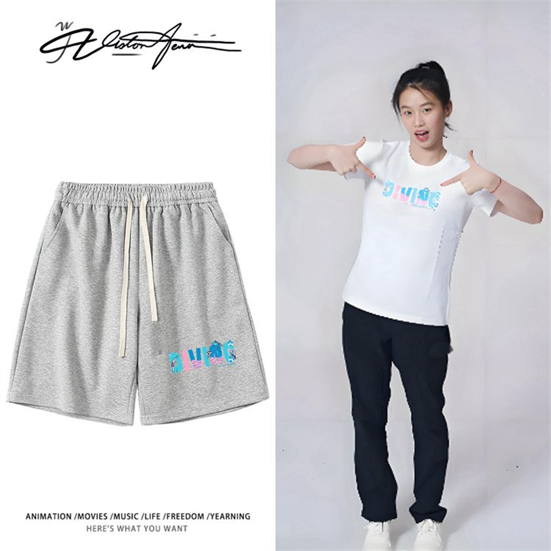 陈芋汐同款跳水运动印花粉丝应援短裤夏季宽松休闲百搭印