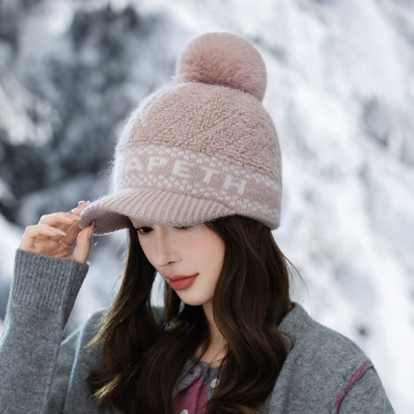 女秋冬季保暖护耳帽加绒加厚时尚字母针织毛线帽骑车防寒鸭舌帽子,服饰配件/皮带/帽子/围巾,帽子,淘宝优惠券,粉丝福利购,淘宝优惠卷