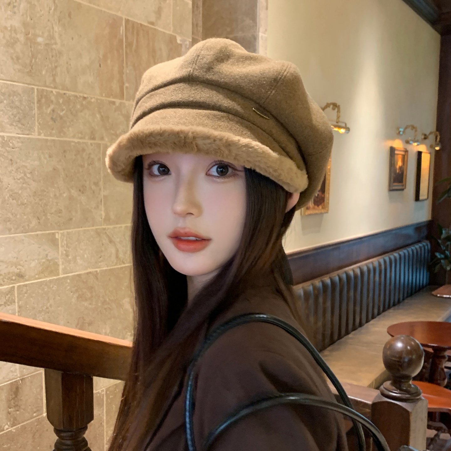2025新款秋冬季毛绒渔夫帽女保暖护耳显脸小百搭休闲毛呢八角帽子,服饰配件/皮带/帽子/围巾,帽子,淘宝优惠券,粉丝福利购,淘宝优惠卷