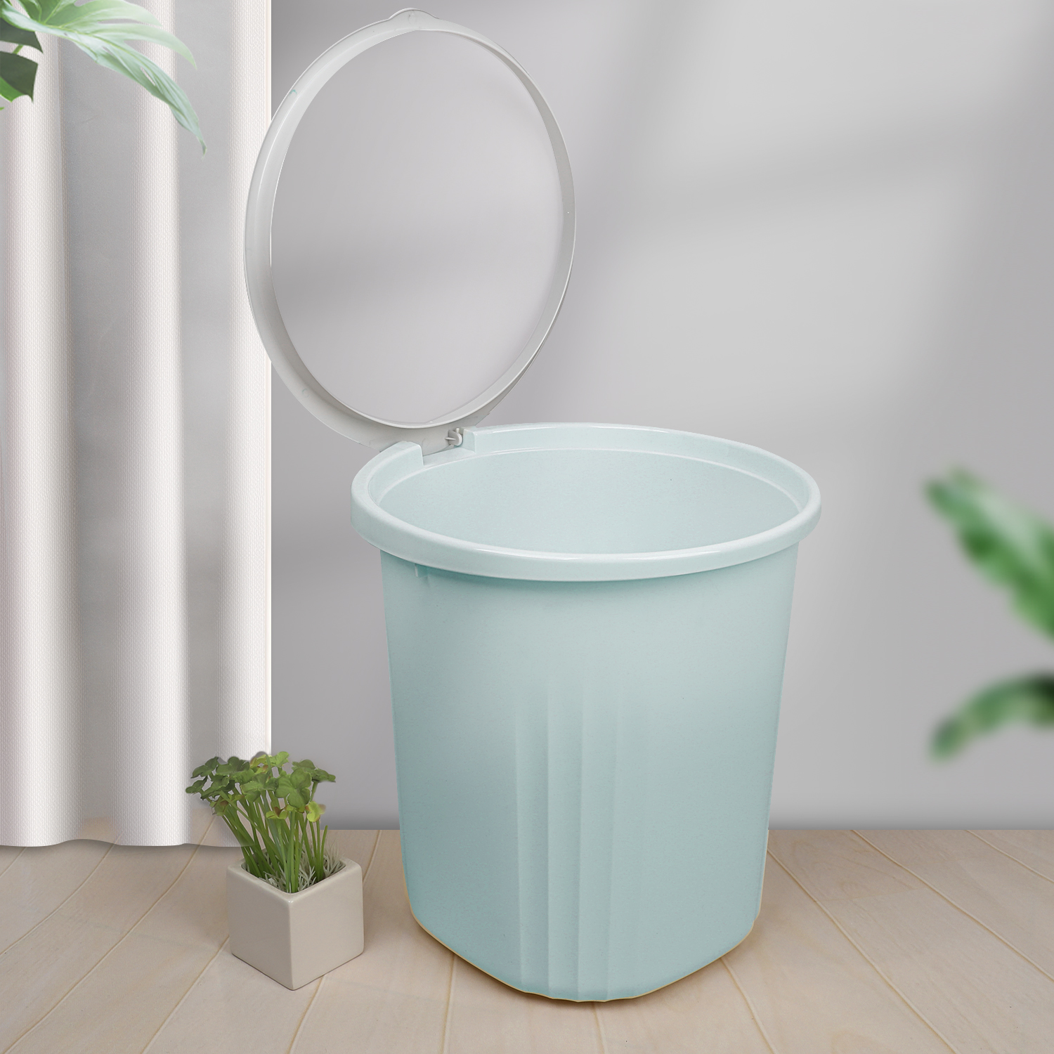 象太郎垃圾桶无盖塑料家用厨房卧室厕所简约大容量压圈