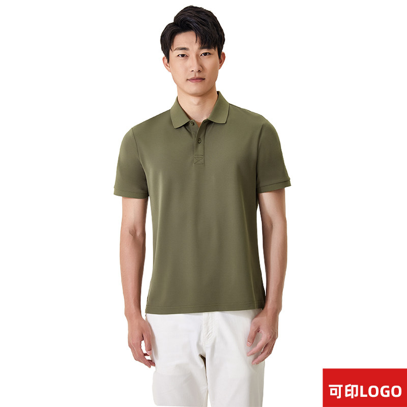 夏季工作服短袖定制印logo翻领polo衫t恤定做男女纯棉弹力工衣服