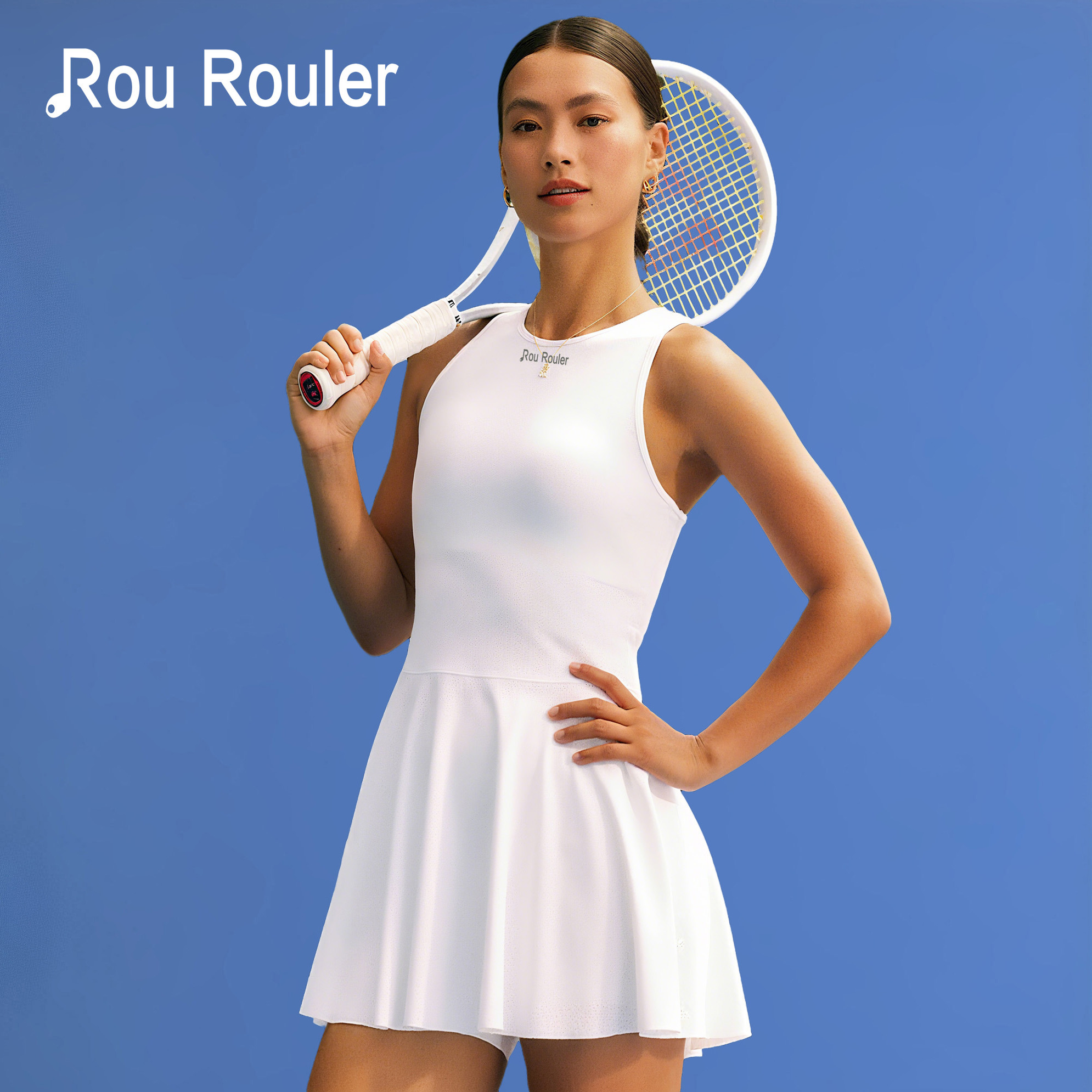 RouRouler多巴胺网球裙连衣裙