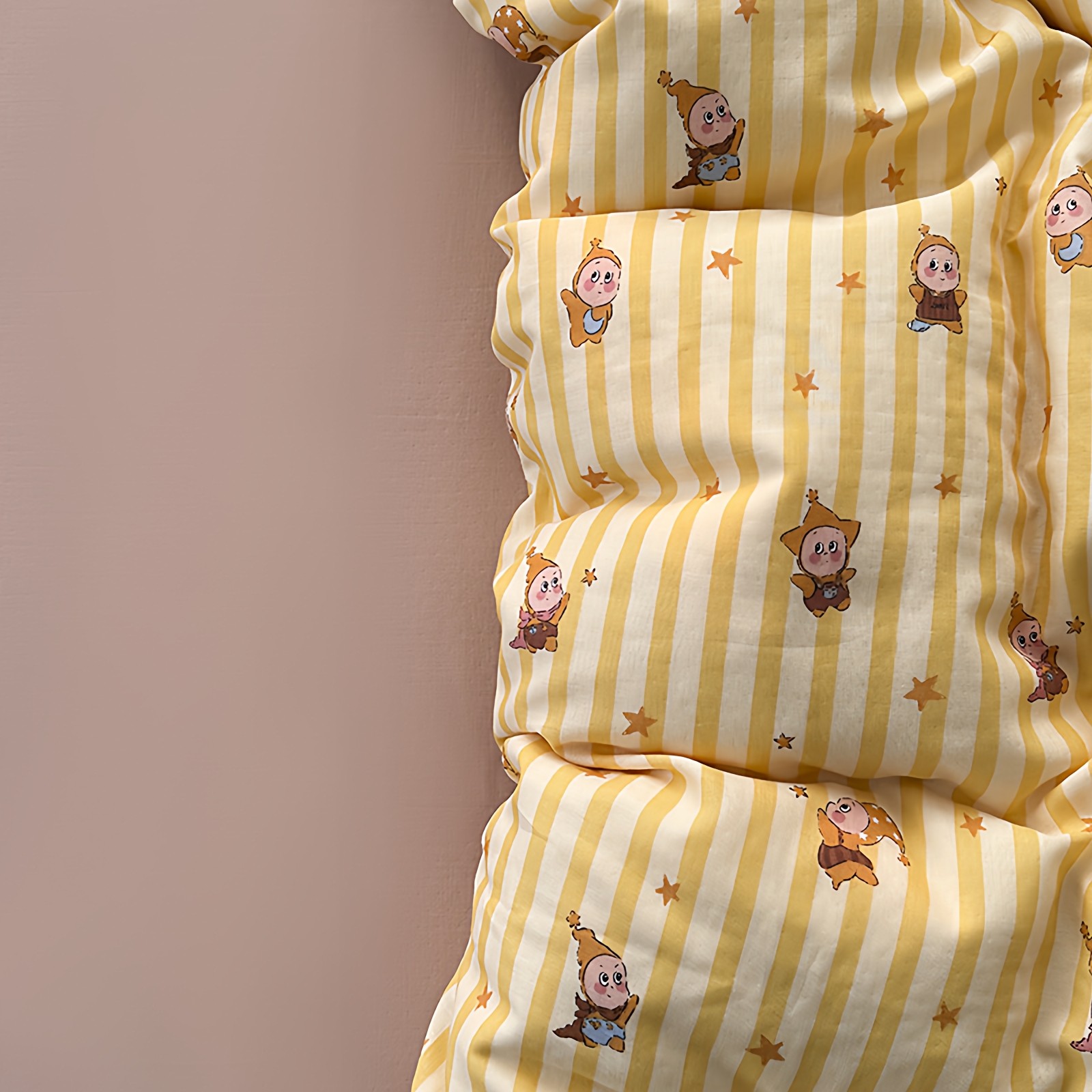 星星人卡通双层纱全棉四件套纯棉被套床单春夏床笠床上用品纱布2m,床上用品,床品套件/四件套/多件套,淘宝优惠券,粉丝福利购,淘宝优惠卷