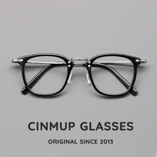 GMS806眼镜框男超轻复古近视镜805胡歌纯钛防蓝光港风中金大脸女