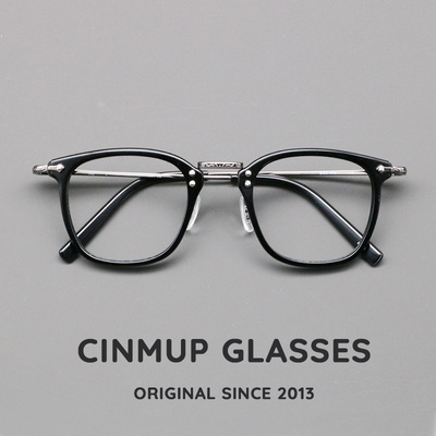 GMS806眼镜框男超轻复古近视镜805胡歌纯钛防蓝光港风中金大脸女