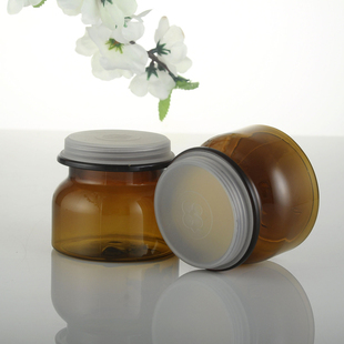 60/90/180ml塑料茶色广口 面膜浴盐分装瓶发膜瓶化妆品包装瓶空瓶