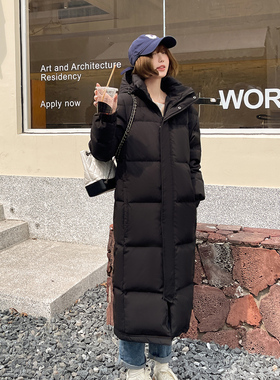 莉尔女装长款羽绒服男女超长款过膝加厚冬季2024年新款情侣中戏