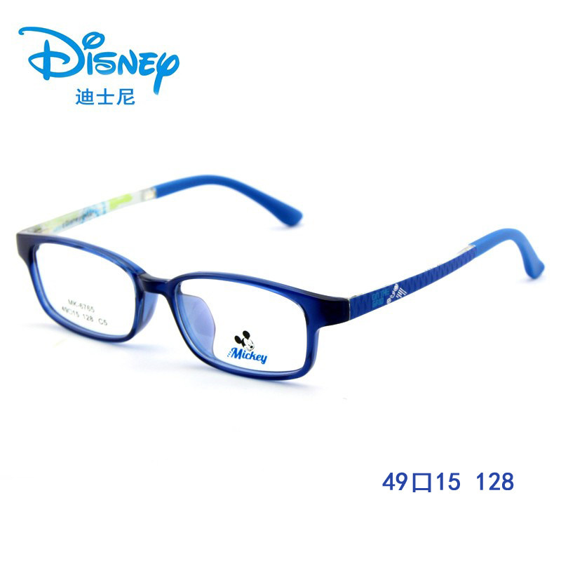 迪士尼镜架TR90超轻儿童镜架男孩近视弱视眼镜框配防蓝光眼镜6765