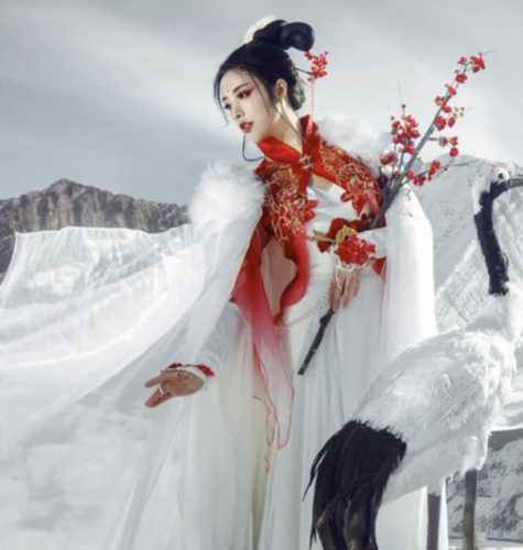 仿真古风摄影少女汉服道具假花