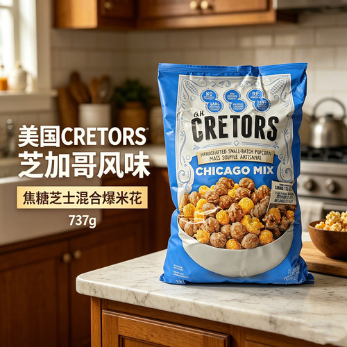 美国cretors黄油芝士爆米花737g