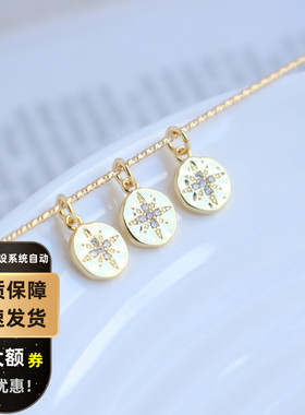 女铜包金保色吊坠小挂件diy配件