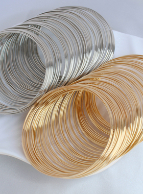 diy记忆钢线手串白k环保饰品配件