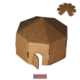 diy手工纸板模型幼儿园玩具立体拼装房子汽车飞机航母坦克蒙古包