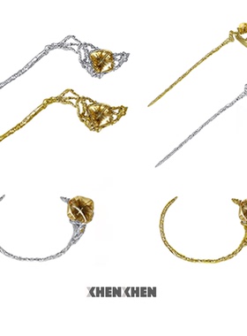 XHENXHEN李若彤哈尼克孜同款春分系列月亮发簪新中式原创设计小众