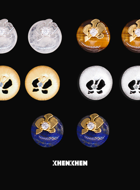 XHENXHEN圆满蝴蝶兰/镂空蝴蝶兰耳钉小众设计精致时尚高级感气质