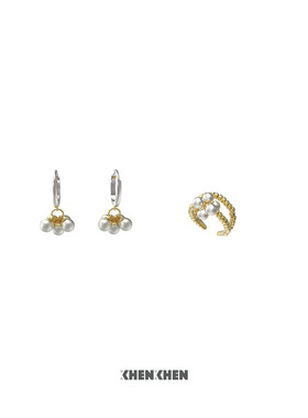 XHENXHEN isaro珍珠系列编织精致耳环戒指