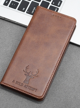 【潮牌鹿头】适用一加Ace3Pro手机壳翻盖皮套oneplus个性防摔保护套ACE2高端商务手机套钱包式双面保护真插卡