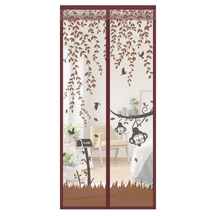 防蚊门帘免打孔水晶帘子客厅珠帘隔断帘家用卧室门口遮挡珠子挂帘