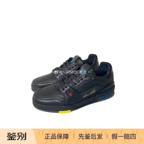 Louis Vuitton LV 纯黑色 54后跟 trainer运动鞋球鞋板鞋