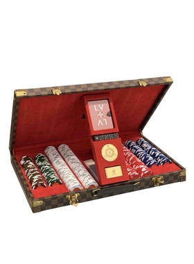 【Ifnice】LV 扑克 德州 筹码 骰子 手提箱 硬箱 套组 N48109