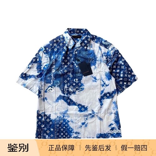Louis Vuitton LV 腰果花 扎染 满Logo 短袖 衬衫 1AA4UD